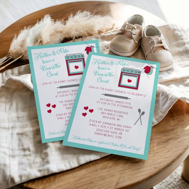 Arma no Convite ao Chá de fraldas Forno (Criador carregado)