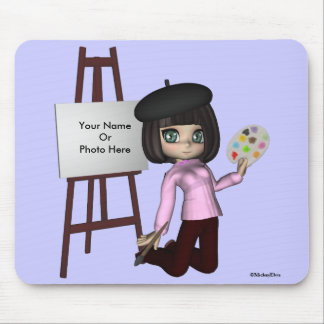 Armação Mousepad da menina do artista