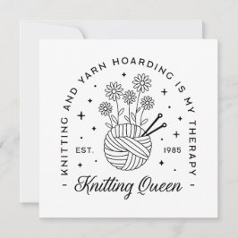 Armador de fios engraçados da rainha do tricô