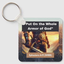 Armadura completa de Deus - Chaveiro de metal quad