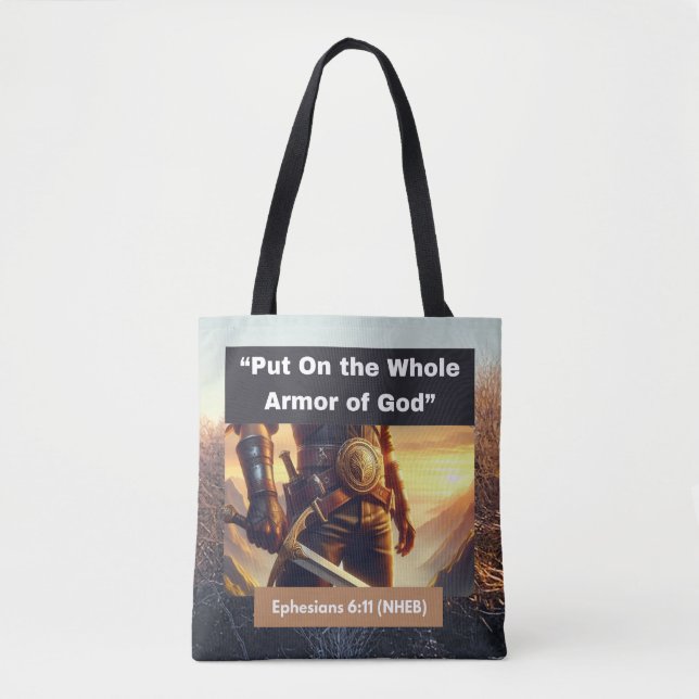Armadura Inteira da Coleção de Deus - Tote Bag (Frente)