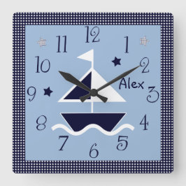 Armário náutico personalizado e estrelas - relógio