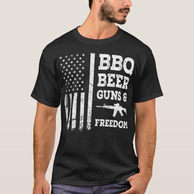 Armas De churrasco E Camiseta Essencial Para A Lib (Frente)