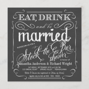 Armazene o convite do chá de casamento do quadro