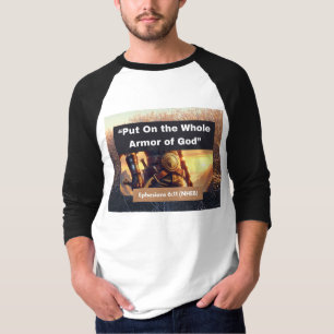 Armor Inteiro de Deus - Camisa T de 3/4 Compriment