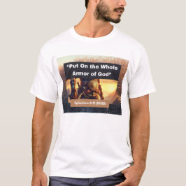 Armor Inteiro de Deus - Camiseta Branca de Capa Cu