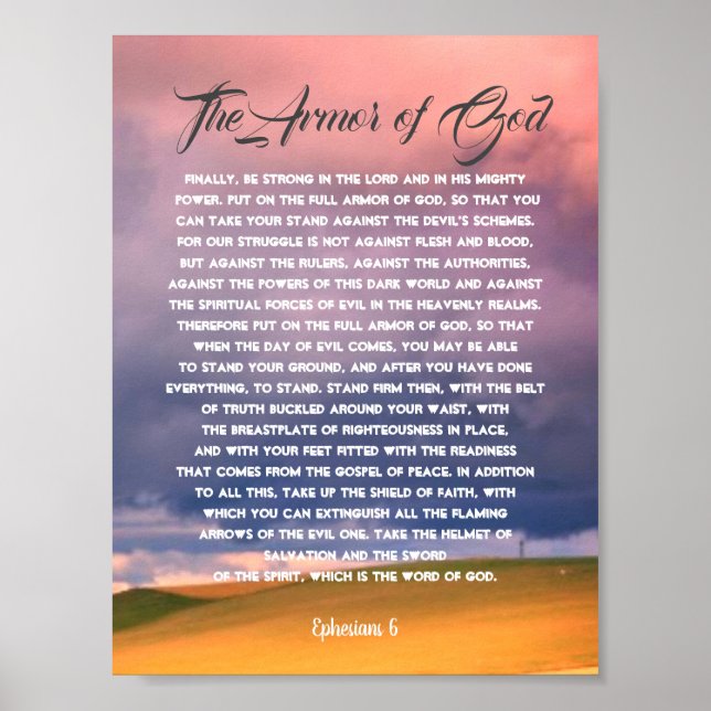 Armour of God, Ephesians 6, Beautiful poster (Frente)