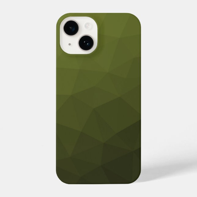 Army green gradient geometric mesh pattern (Verso)