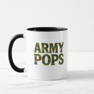 "ARMY POPS" Caneca Camuflada Pai Militar Avô