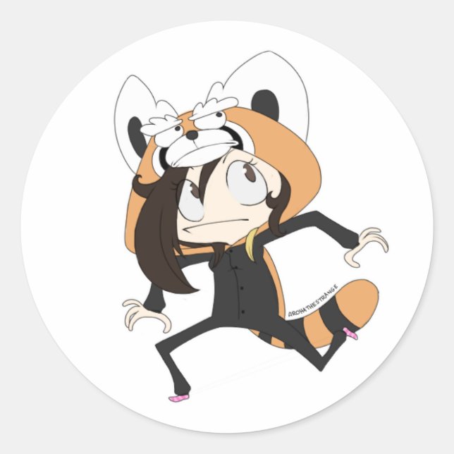 ArohaTheStrange - Adesivo redondo clássico (Frente)