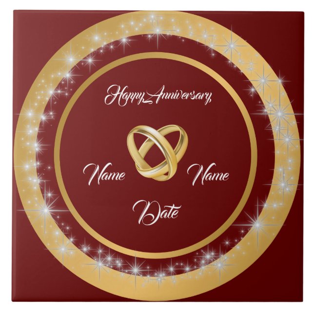 Aros de Noivado Simples Personalizar Aniversário e (Frente)