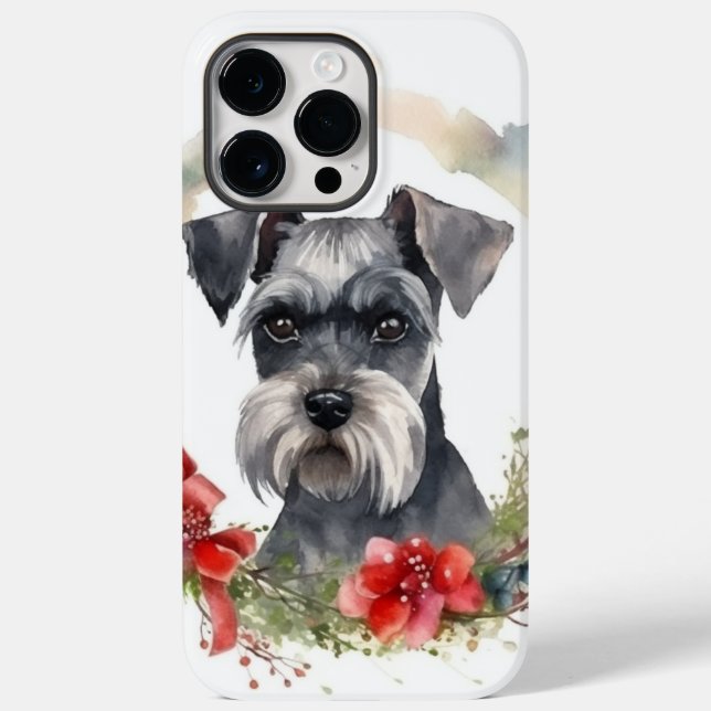 Arosta de Natal do Schnauzer Festivo (Verso)