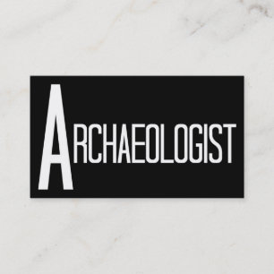 Arqueólogo Cartão de visita Negro e Branco