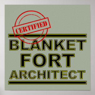 Arquiteto de Forte de Cobertor Placa Poster Divert