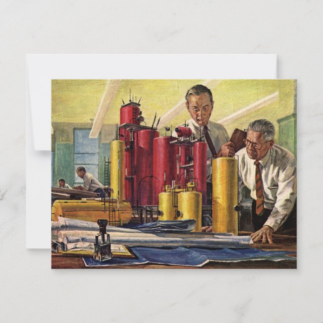 Arquitetos Trabalhando em um Escritório, Negócios  (Frente)