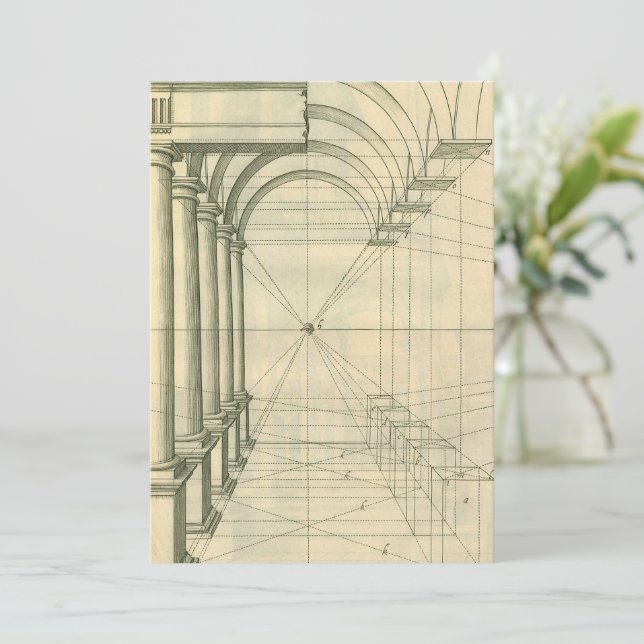 Arquitetura Antiga, Arcos Colunas Perspectiva (Em pé/Frente)