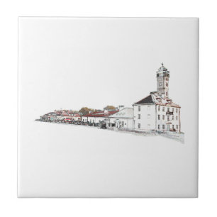 Arquitetura da Torre de Fogo de Água Antiga