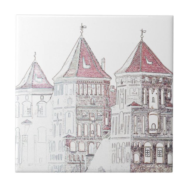 Arquitetura do Castelo Mir da Bielorrússia (Frente)