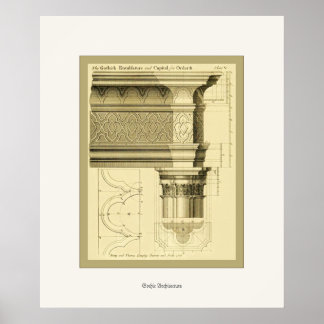 Arquitetura Gótica ~ Vintage Fine Art Impressão