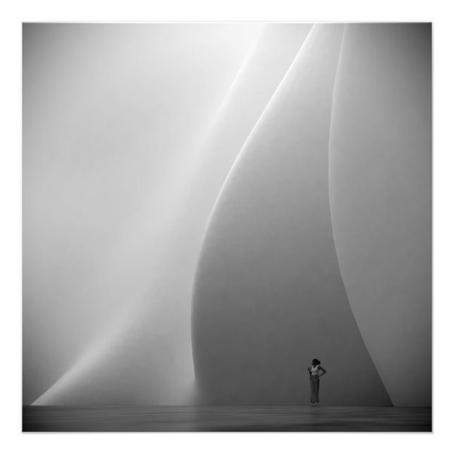 Arquitetura moderna em fotos a preto e branco (Frente)