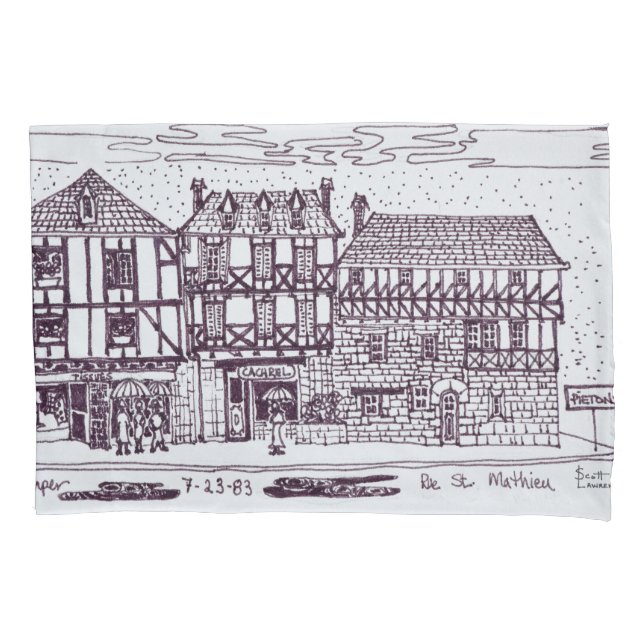 Arquitetura Rua St. Mathieu | Quimper, Bretanha (Frente-Esquerda)