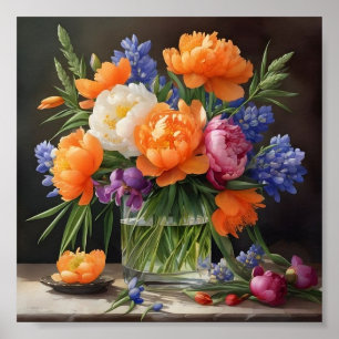 Arranjo de flores de poster moderna