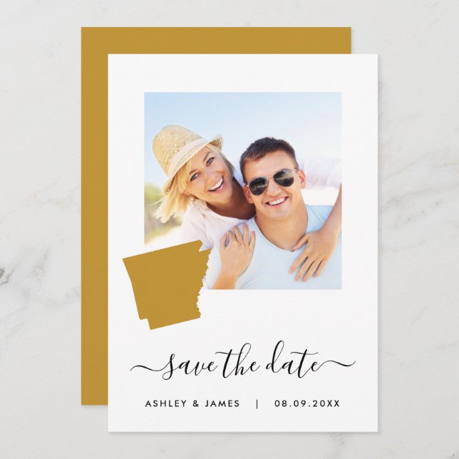 Arranjo de Foto do Arkansas Salve o Cartão de Data (Frente/Verso)