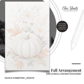 Arranjo de Outono Design Shabby Chic de Papelaria
