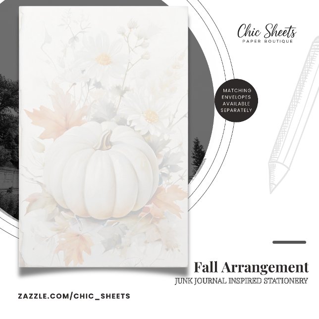 Arranjo de Outono Design Shabby Chic de Papelaria  (Criador carregado)