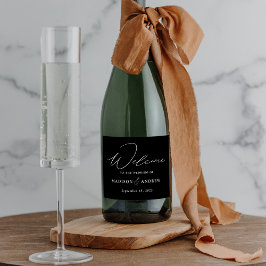 Arranjo Elegante Moderno de Casamento Negro e Bran