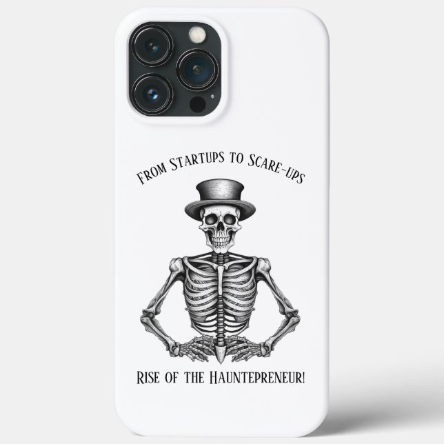 Arranque Halloween Humor Hauntepreneur Skeleton (Verso)