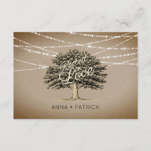 Arrastado no Love Rustic Tree & Lights Weding RSVP