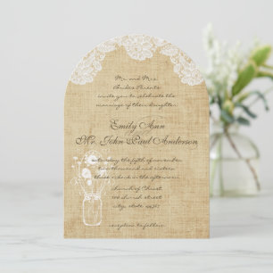 Arrasto Russo e Convites para Casamento Burlap