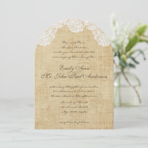 Arrasto Russo e Convites para Casamento Burlap