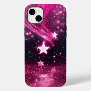 "Arrepio de Stardust Rosa: Arte Cardíaca Brilhante