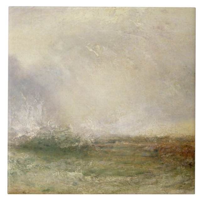 Arrombamento tormentoso do mar de Joseph Mallord (Frente)