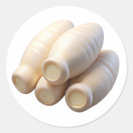 Arrowroot Plastic 3D - Etiqueta redonda brilhante