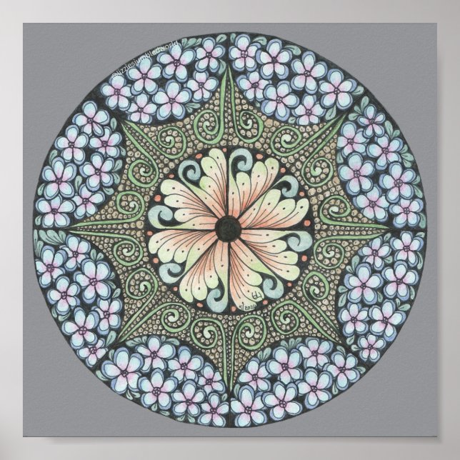 Arroz de flor3 impressão 8x8in. (Frente)