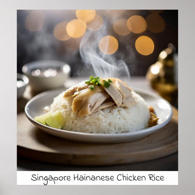 Arroz-Galinha de Singapura-Hainanese - Impressão d (Frente)