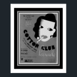 Art Deco 1934 Cotton Club Parade Poster<br><div class="desc">1934,  Art Deco,  preto,  branco e poster de cobrir de música de cinza para "Cotton Club Parade".</div>