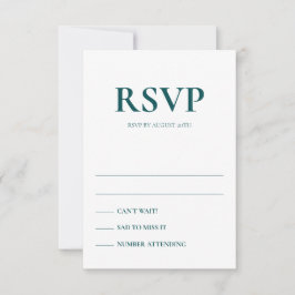 Art Deco Acentua Cartões de Resposta de Casamento