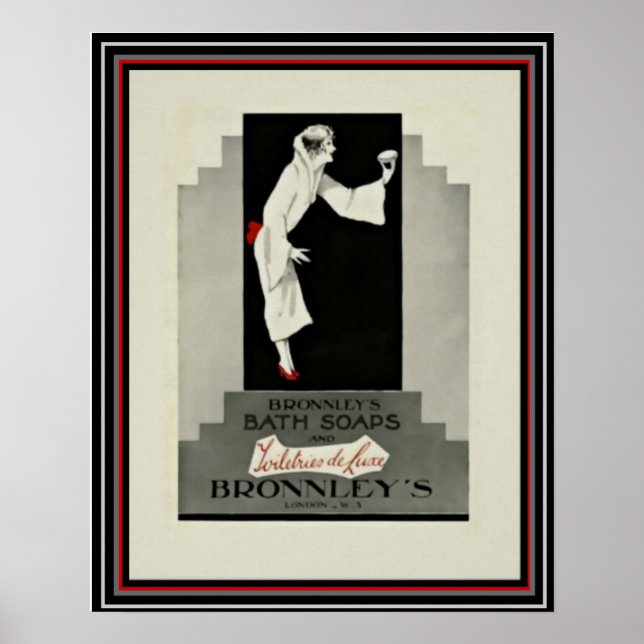 Art Deco Ad Bronnley's Soap 16 x 20 Poster (Frente)