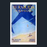 Art Deco Aviation Poster de 1930<br><div class="desc">Uma maravilhosa recriação de um poster de arte dos anos 30 para a Imperial e Pan American Airways. Linda cor e uma afirmação espantosa de "Bermudas em 5 Horas"</div>