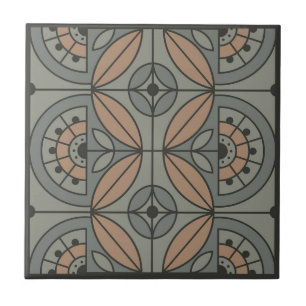 Art Deco Azulejo Floral (riacho de pedra e sandal)