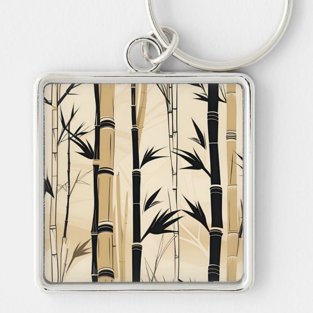 Art Deco Bamboo Chaveiro (Frente)