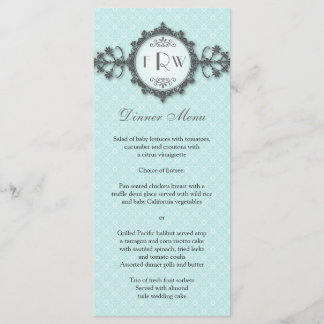 Art Deco Banda Aqua Wedding Menu