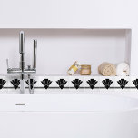 Art Deco Black White Chic Border Geométrico 04<br><div class="desc">Estilo de deco elegante preto e branco,  preto e branco,  simples elemento geométrico geométrico do ventilador,  ornamento decorativo de borda,  azulejo cerâmico. Design elegante,  perfeito para um interior moderno ou artístico de estilo vintage.</div>