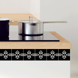 Art Deco Black White Simple Geométrico Border 03