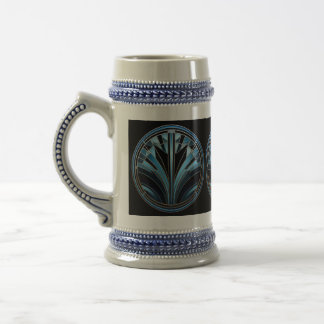 Art Deco Blue Design Caneca de cerveja