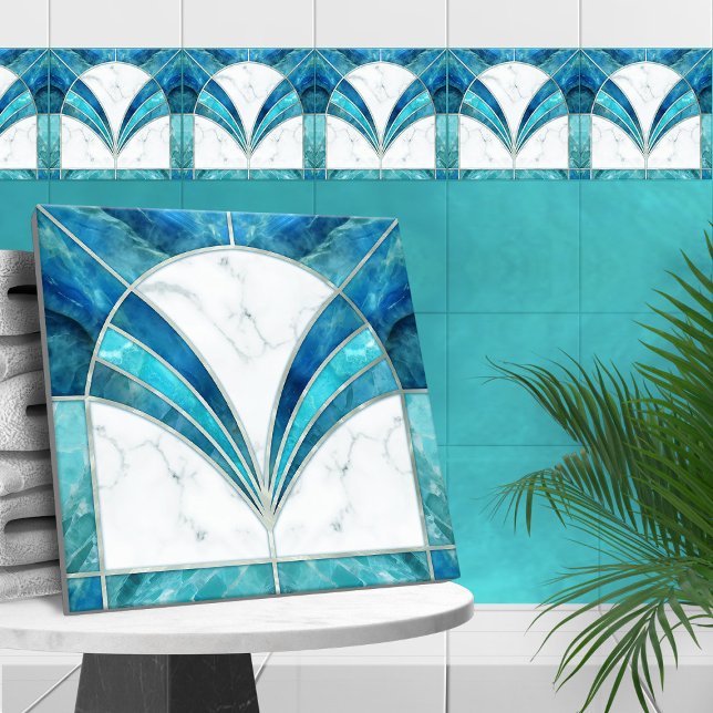 Art Deco Blue Marble e Aquamarine (Criador carregado)